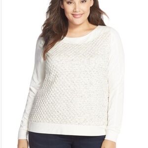 NWT Tart Annette Textured Boatneck Sweater, 1X